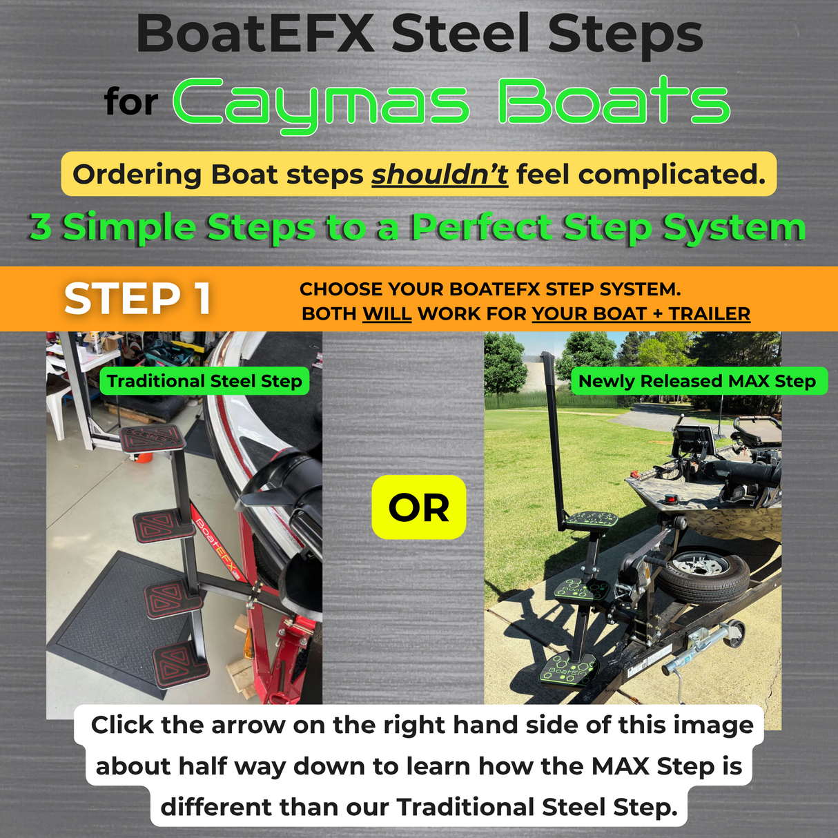 Caymas® Boat Trailer Steps