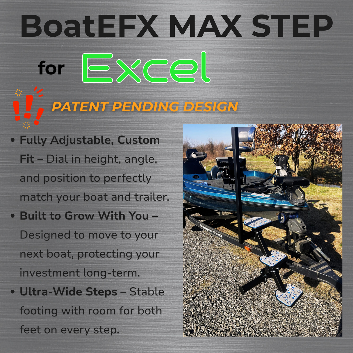 Excel Boats® Trailer Steps