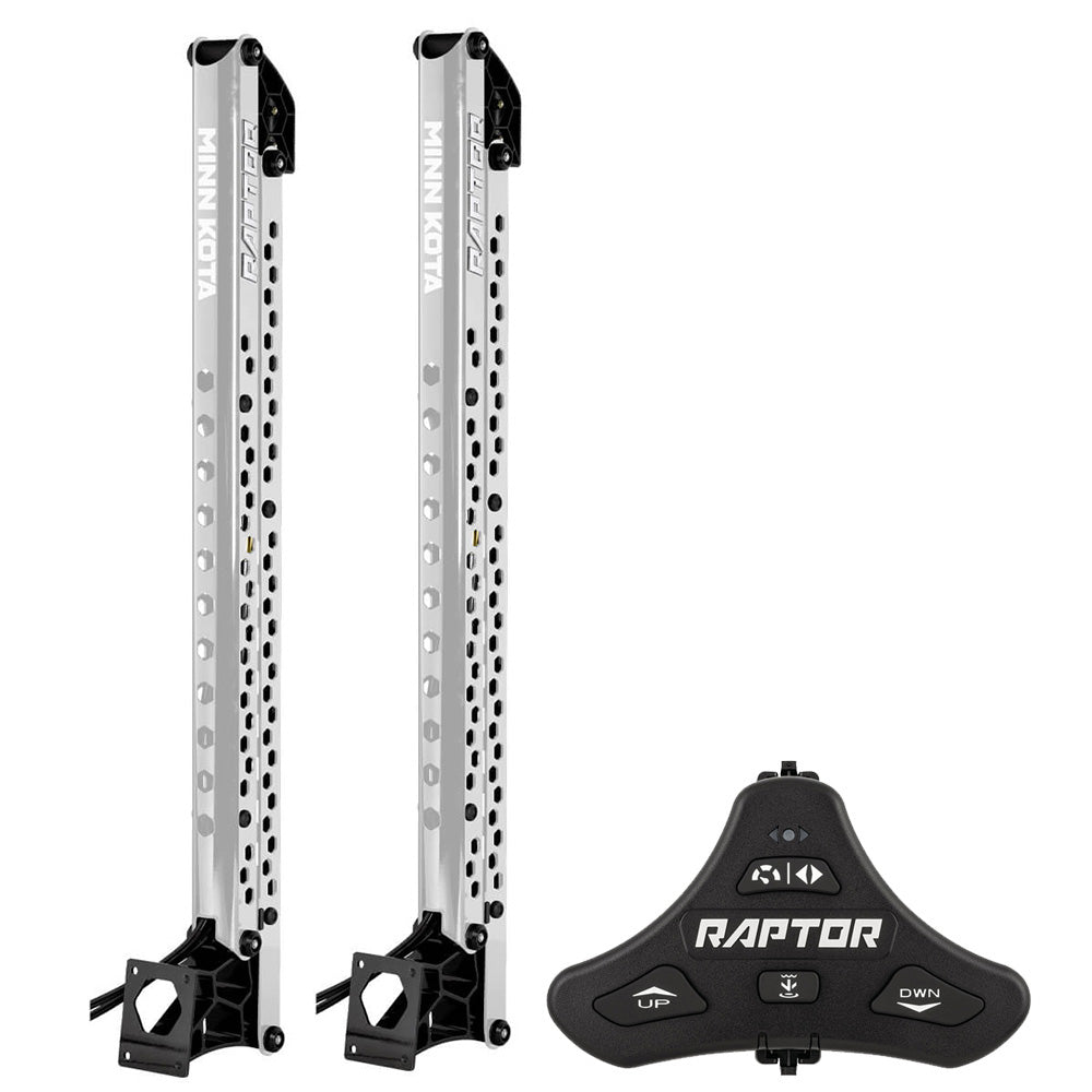 Minn Kota Raptor Bundle Pair - 8' Silver Shallow Water Anchors w/Active Anchoring  Footswitch Included [1810623/PAIR] - BoatEFX