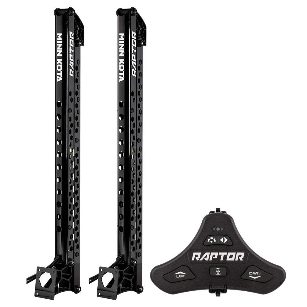 Minn Kota Raptor Bundle Pair - 8' Black Shallow Water Anchors w/Active Anchoring  Footswitch Included [1810620/PAIR] - BoatEFX