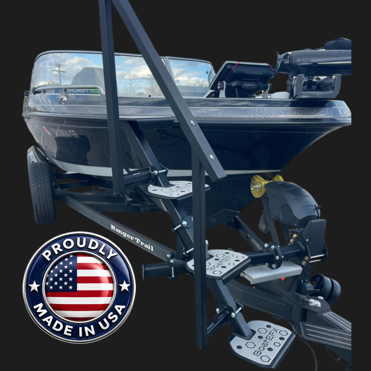 Deep V - Multi Species Boat Trailer Steps by BoatEFX