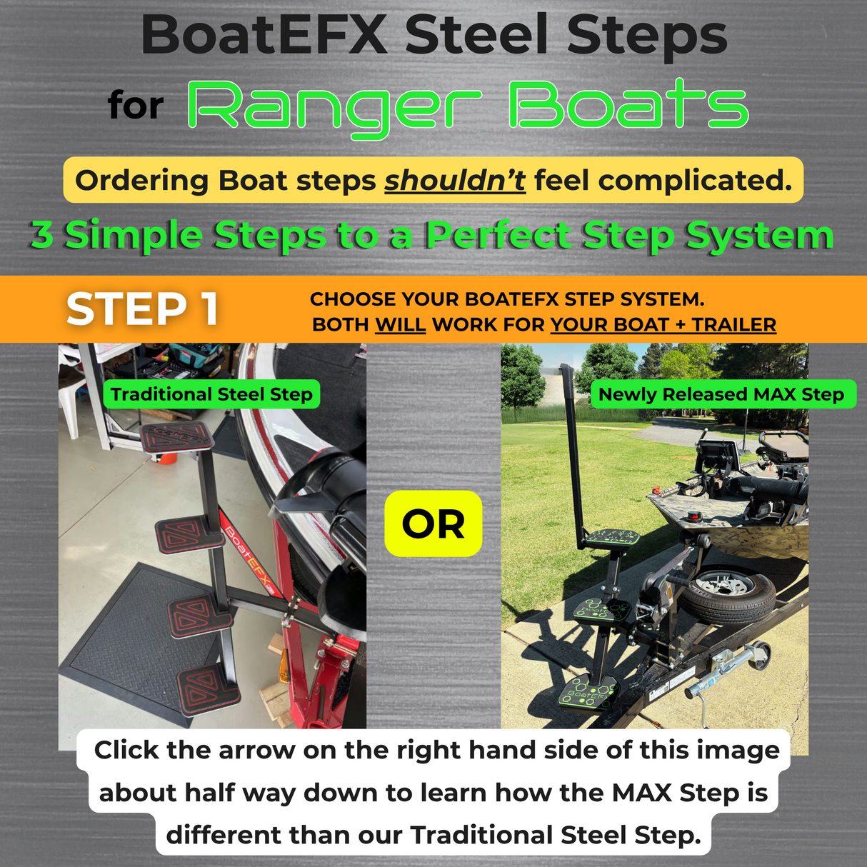 Ranger® Boat Trailer Steps
